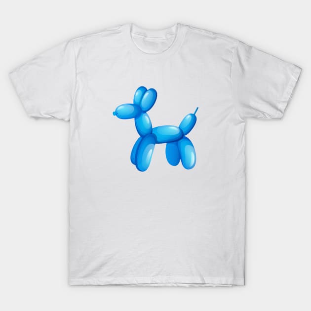 Balloon Dog Sky Blue T-Shirt by YJ PRINTART